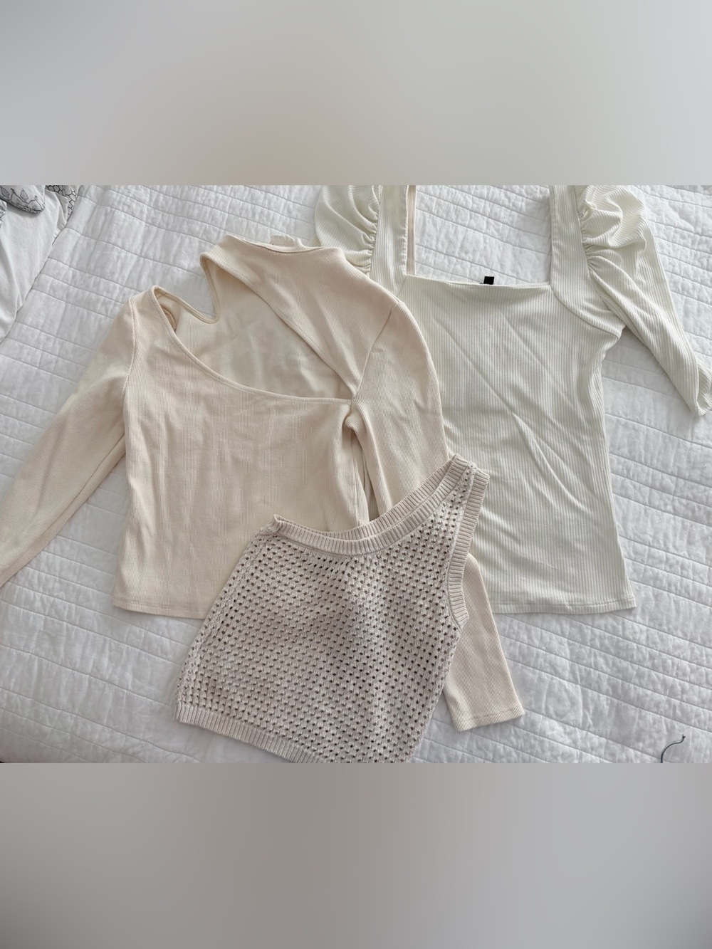 Bundle of 3 Neutral Cream Tops-XXS and XS